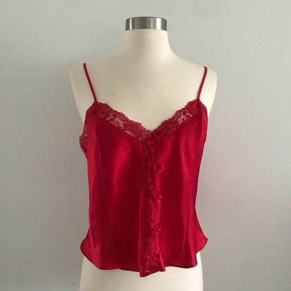 Victoria's Secret Tops - Vintage Victoria Secret Red Cami Tank Sz M
